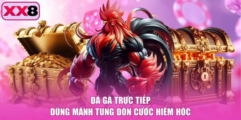 Đá gà trực tiếp dũng mãnh tung đòn cước hiểm hóc