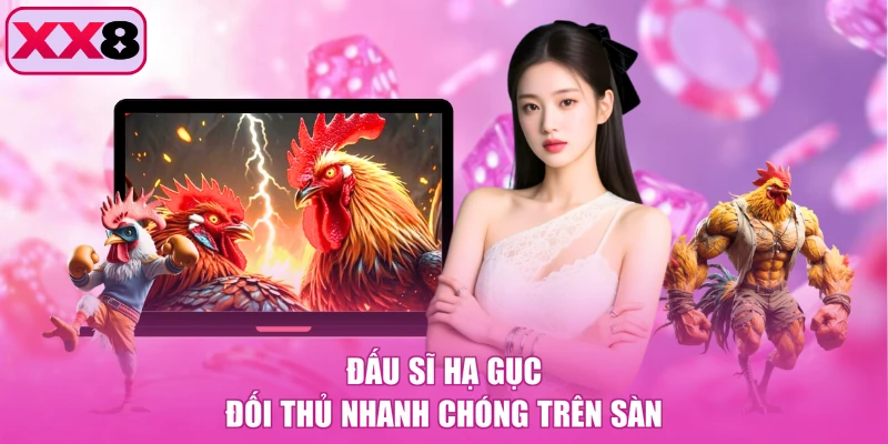 Đấu sĩ hạ gục đối thủ nhanh chóng trên sàn