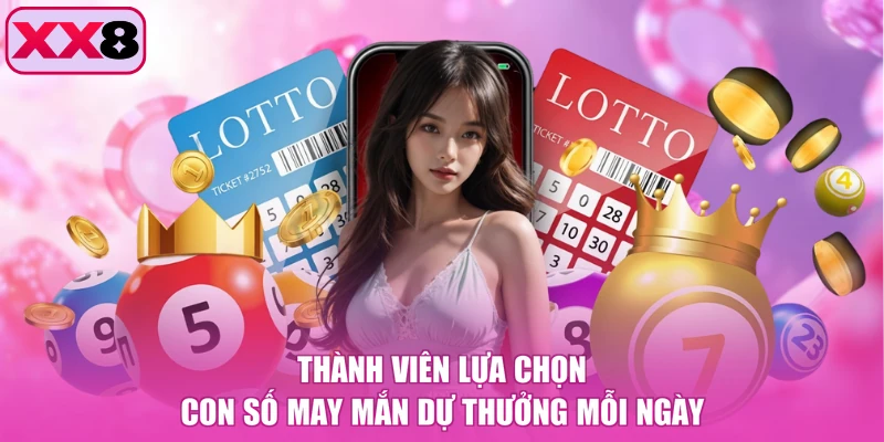 Thành viên lựa chọn con số may mắn dự thưởng mỗi ngày